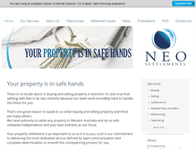 Tablet Screenshot of neosettlements.com.au